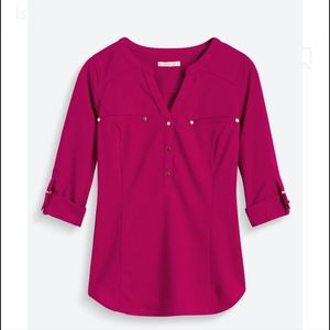 Skies are Blue Dark Pink Blouse